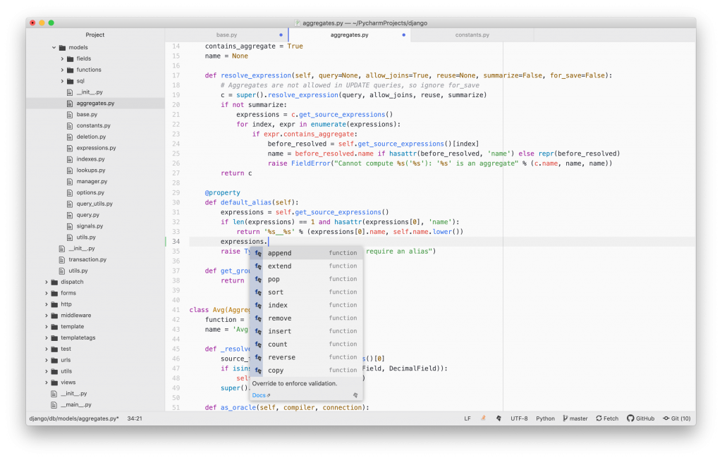 Automcompletado de Atom para Python