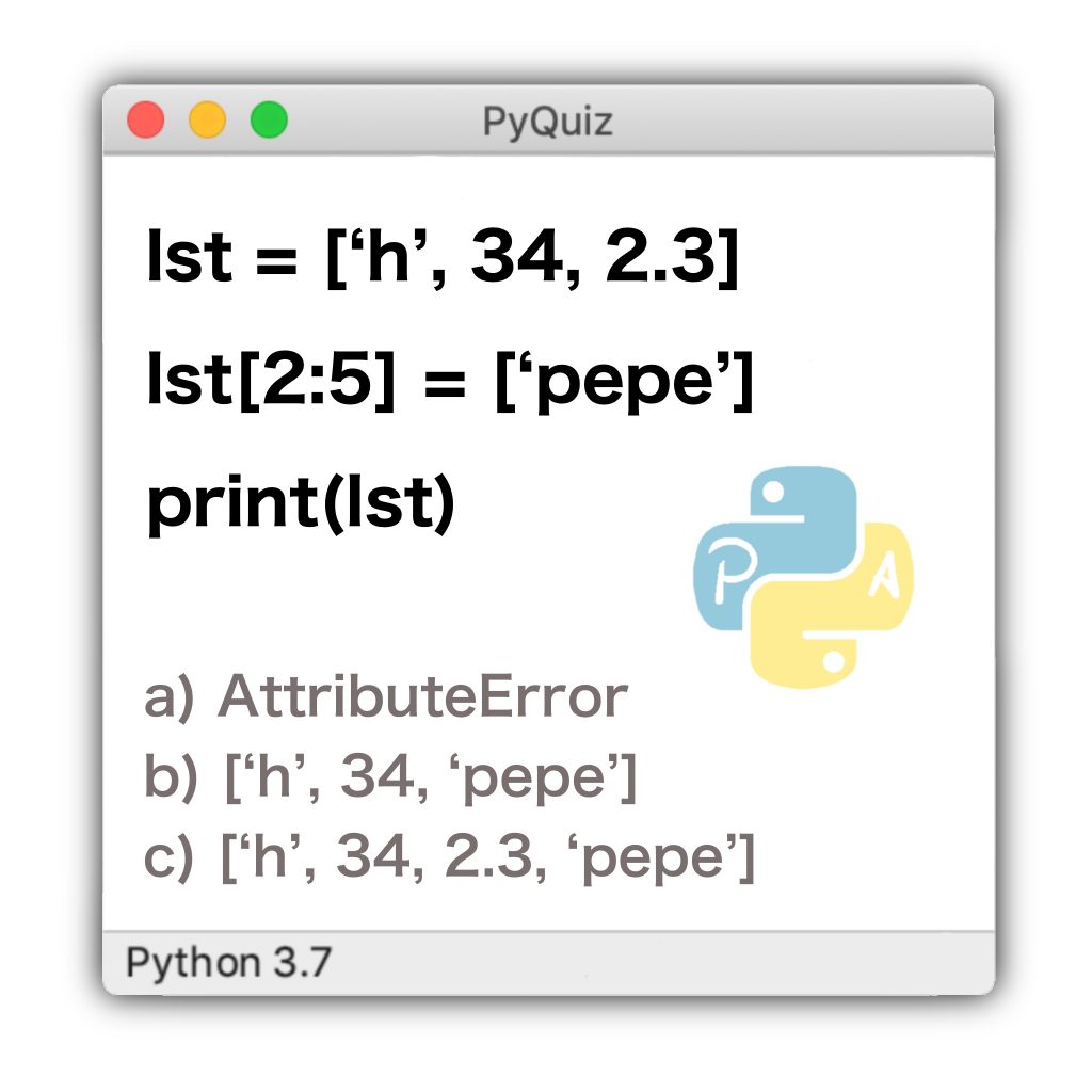 PyQuiz 1 - asignaciones en slices