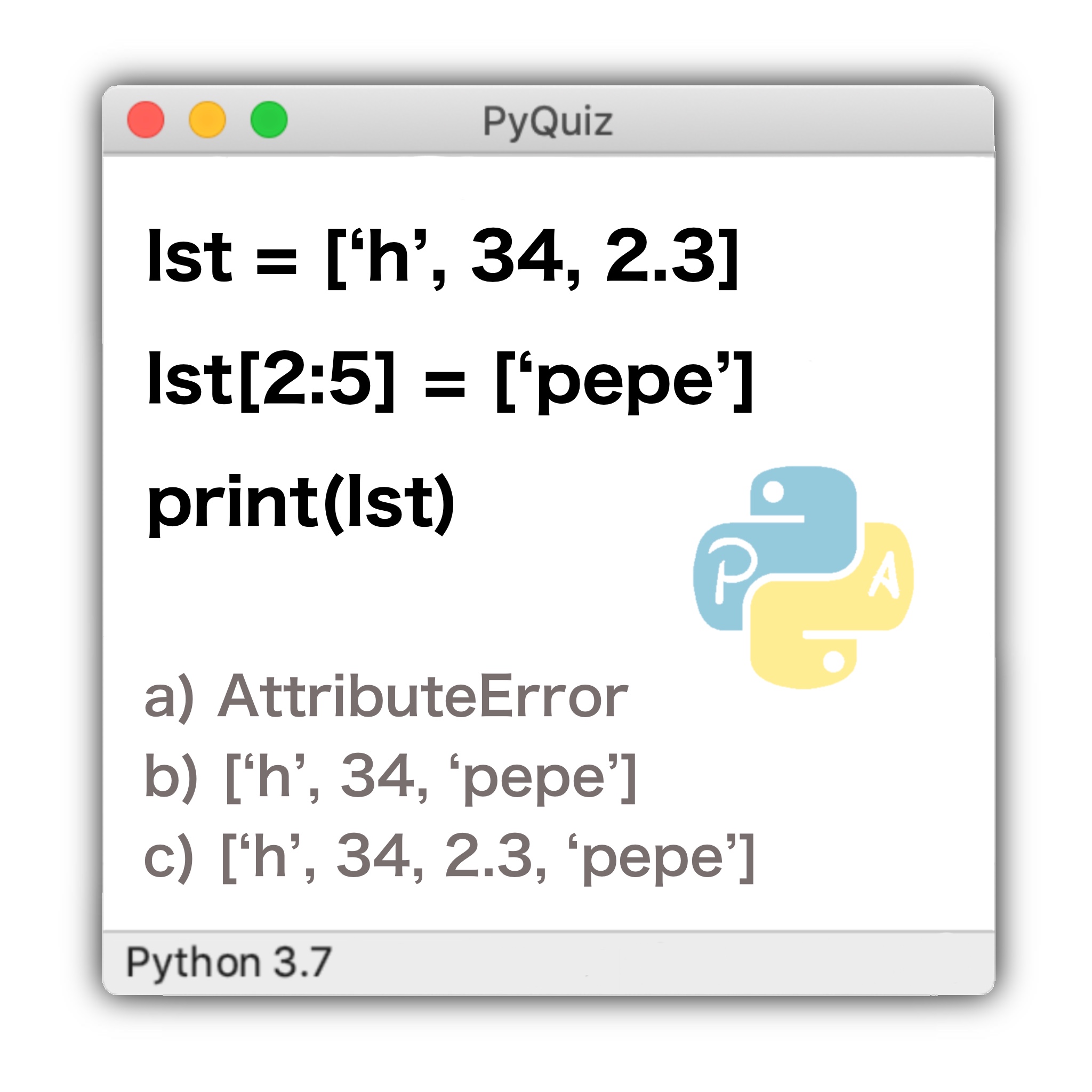 PyQuiz 1 - asignaciones en slices