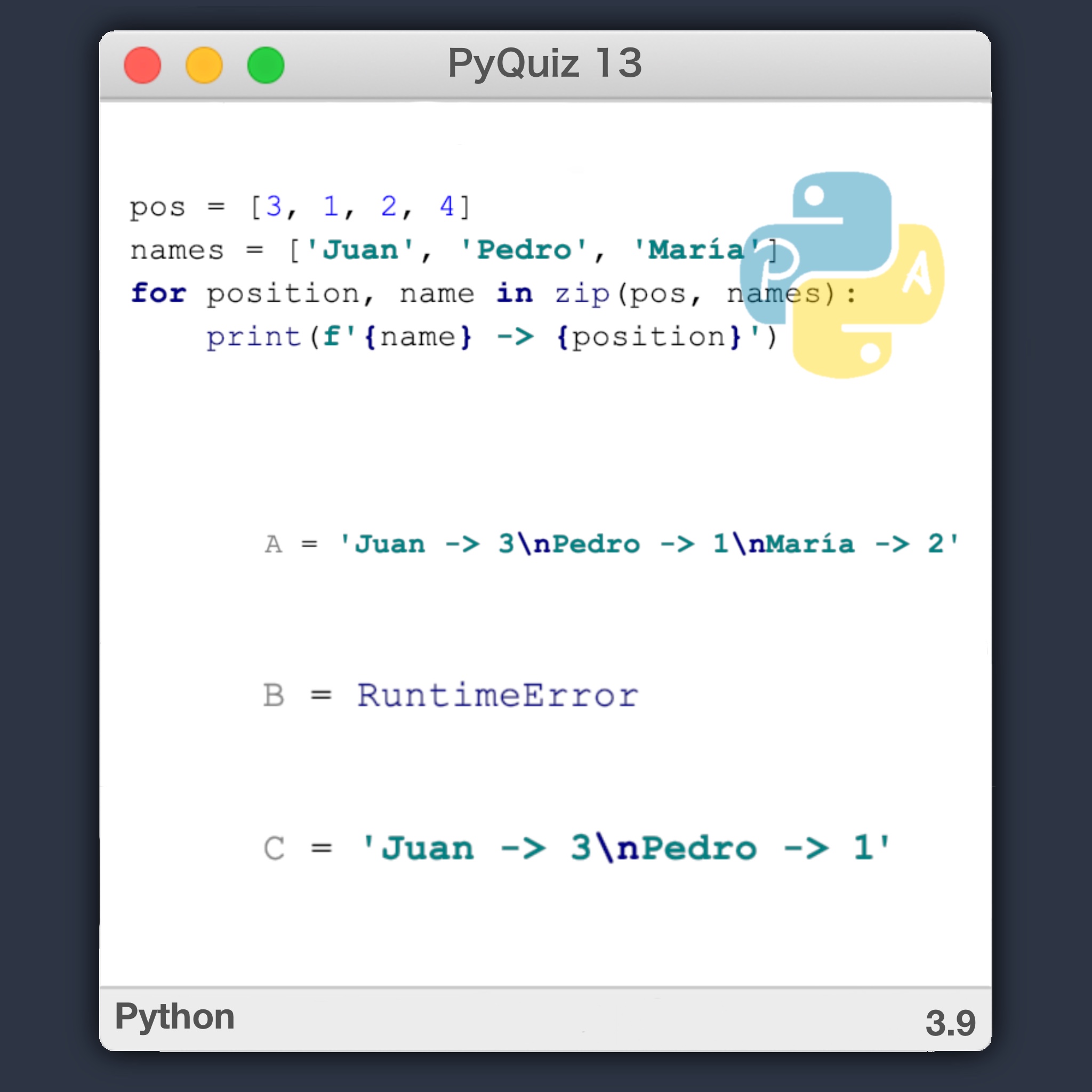 ZIP en python combinar listas
